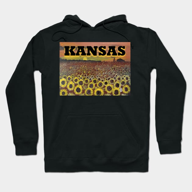 Kansas sunflowers Hoodie by Matt Starr Fine Art